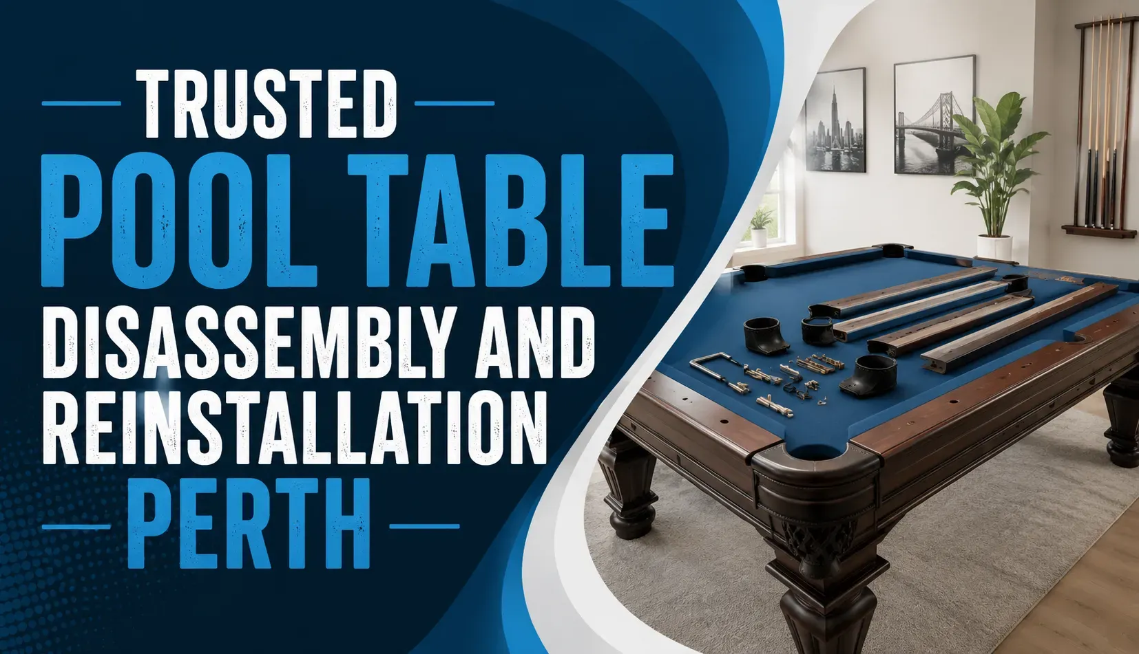 Trusted pool table disassembly and reinstallation services in Perth by experienced removal specialists.
