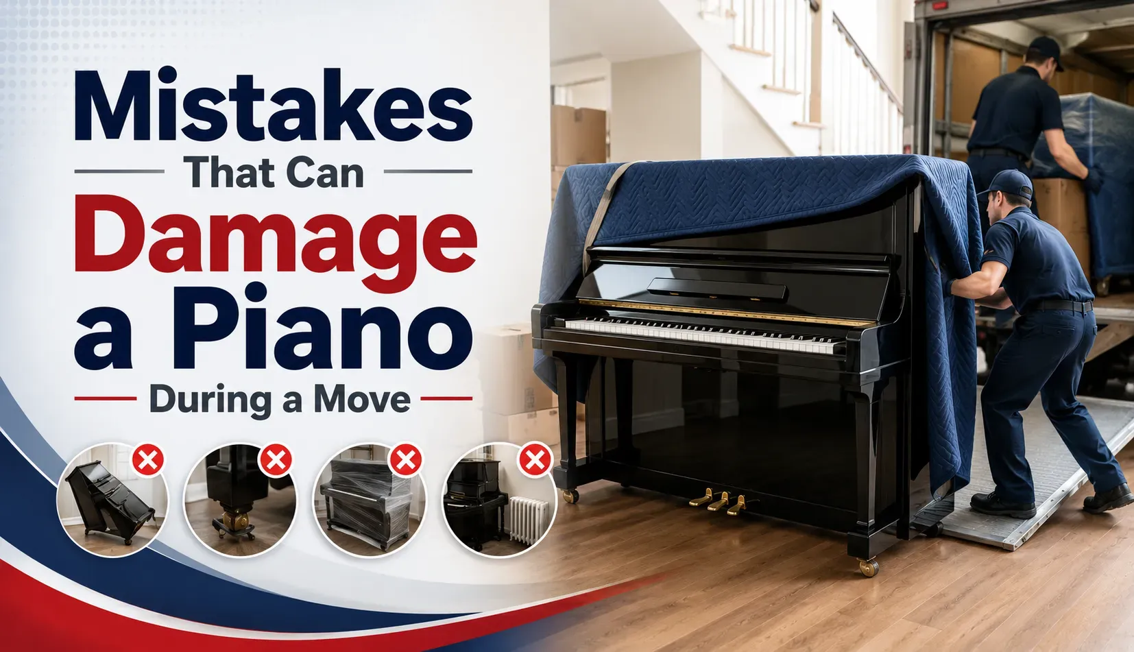 Mistakes That Can Damage a Piano During a Move