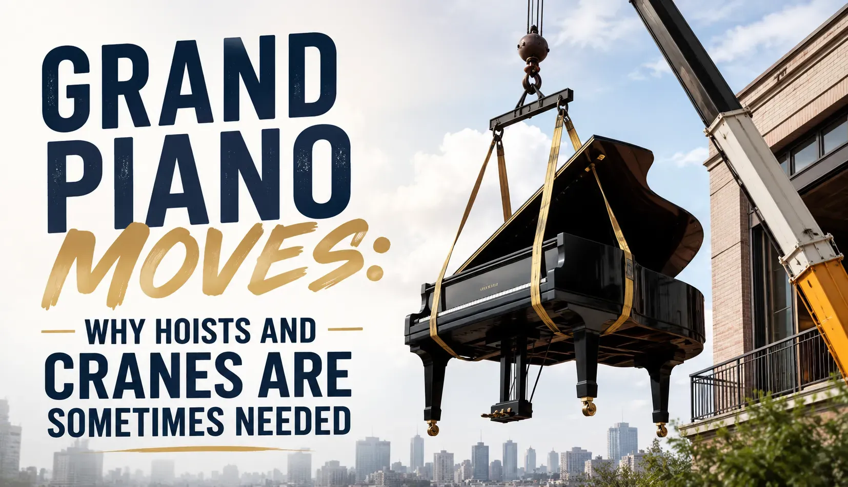Grand Piano Moves: Why Hoists and Cranes Are Sometimes Needed
