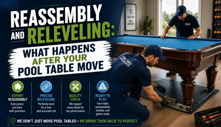 Reassembly and Releveling: What Happens After Your Pool Table Move